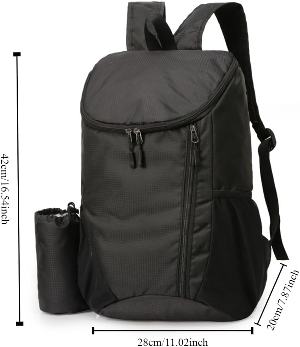 Portable Foldable Backpack Folding Mountaineering Bag, Ultralight Outdoor Cycling Rucksack, Travel Hiking Knapsack (Purple)