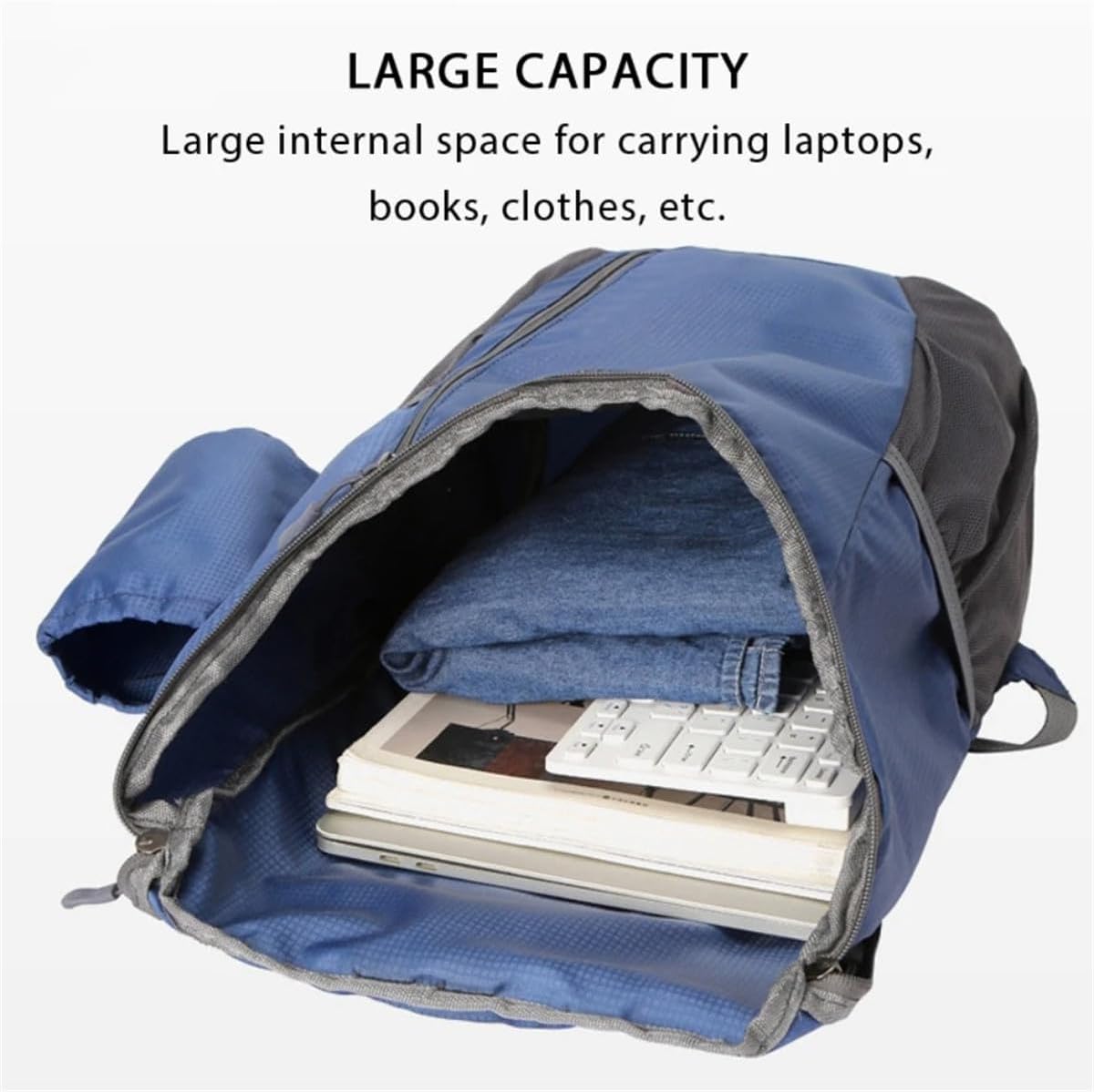 Portable Foldable Backpack Folding Mountaineering Bag, Ultralight Outdoor Cycling Rucksack, Travel Hiking Knapsack (Purple)