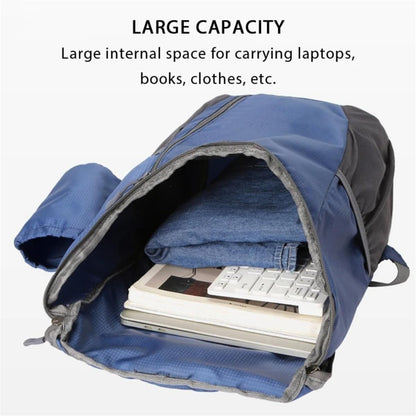 Portable Foldable Backpack Folding Mountaineering Bag, Ultralight Outdoor Cycling Rucksack, Travel Hiking Knapsack (Purple)