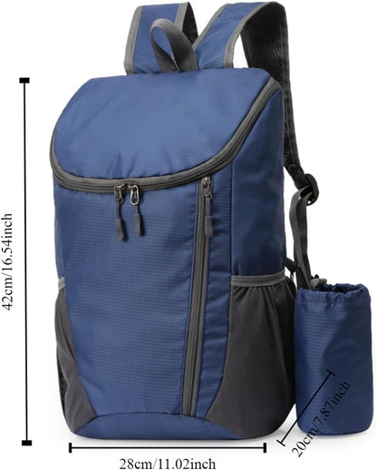 Portable Foldable Backpack Folding Mountaineering Bag, Ultralight Outdoor Cycling Rucksack, Travel Hiking Knapsack (Purple)