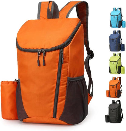 Portable Foldable Backpack Folding Mountaineering Bag, Ultralight Outdoor Cycling Rucksack, Travel Hiking Knapsack (Purple)
