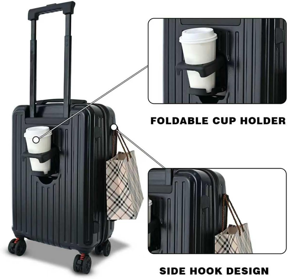Carry on Luggage 20 inch Airline Approved, Carry on Suitcases with Wheels, Expandable Suitcase with YKK zipper, Top Open Design Luggage with Spinner wheels, Perfect for Gift, Blue Luggage.