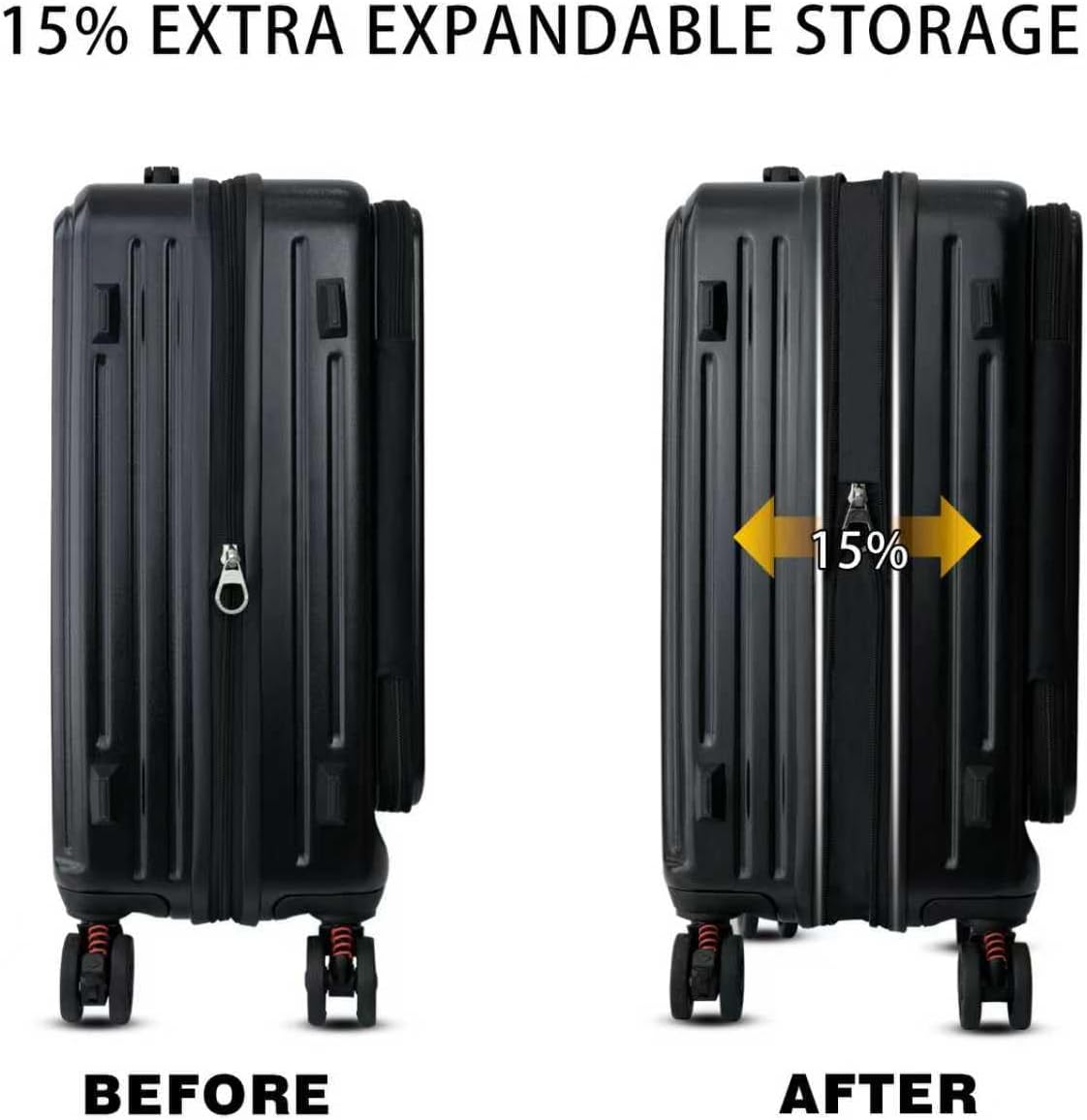 Carry on Luggage 20 inch Airline Approved, Carry on Suitcases with Wheels, Expandable Suitcase with YKK zipper, Top Open Design Luggage with Spinner wheels, Perfect for Gift, Blue Luggage.