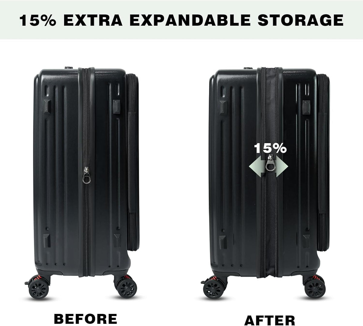 Carry on Luggage 20 inch Airline Approved, Carry on Suitcases with Wheels, Expandable Suitcase with YKK zipper, Top Open Design Luggage with Spinner wheels, Perfect for Gift, Blue Luggage.