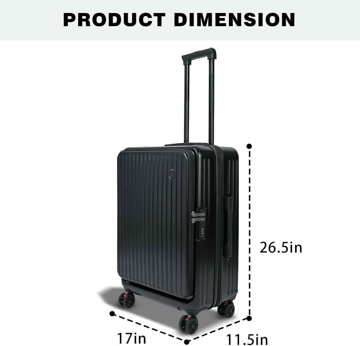Carry on Luggage 20 inch Airline Approved, Carry on Suitcases with Wheels, Expandable Suitcase with YKK zipper, Top Open Design Luggage with Spinner wheels, Perfect for Gift, Blue Luggage.