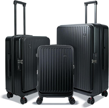 Carry on Luggage 20 inch Airline Approved, Carry on Suitcases with Wheels, Expandable Suitcase with YKK zipper, Top Open Design Luggage with Spinner wheels, Perfect for Gift, Blue Luggage.