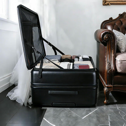 Carry on Luggage 20 inch Airline Approved, Carry on Suitcases with Wheels, Expandable Suitcase with YKK zipper, Top Open Design Luggage with Spinner wheels, Perfect for Gift, Blue Luggage.
