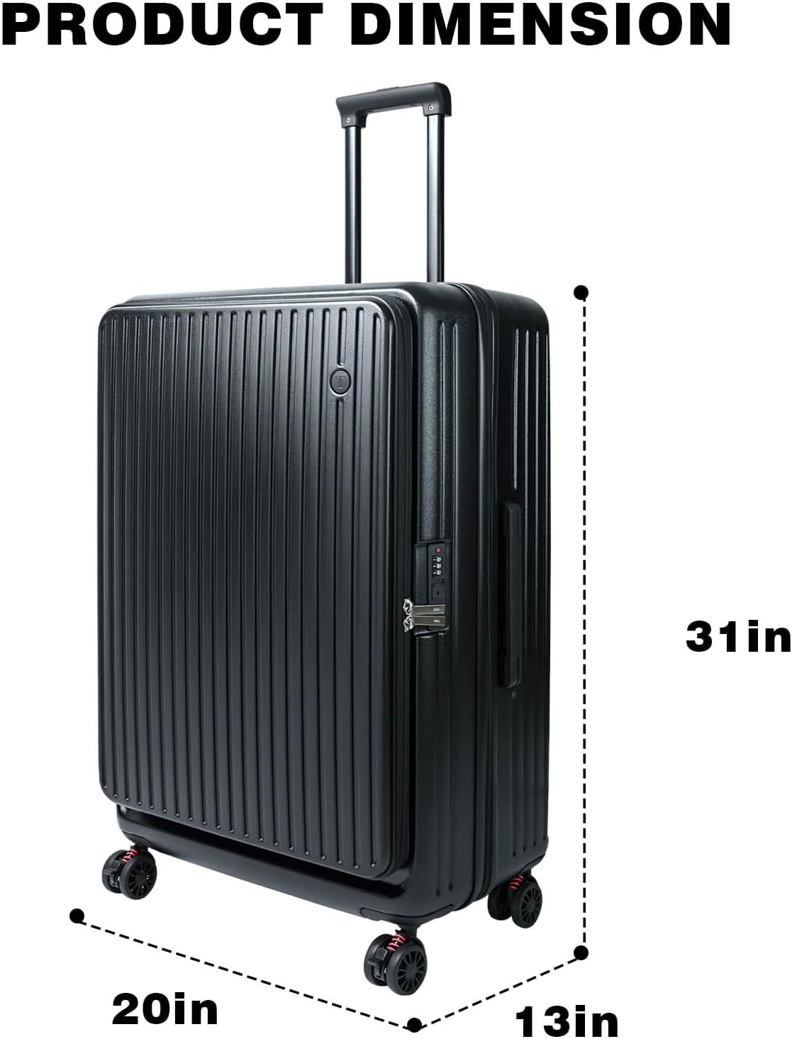 Carry on Luggage 20 inch Airline Approved, Carry on Suitcases with Wheels, Expandable Suitcase with YKK zipper, Top Open Design Luggage with Spinner wheels, Perfect for Gift, Blue Luggage.