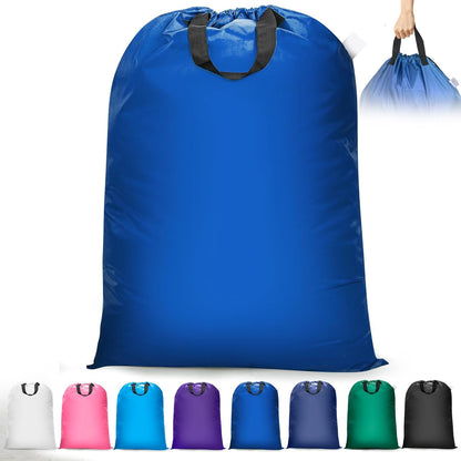 Extra Large Laundry Bag With Handles, Heavy Duty, Travel Laundry Bag for Dirty Clothes, 28" x 40" (Black)