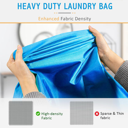 Extra Large Laundry Bag With Handles, Heavy Duty, Travel Laundry Bag for Dirty Clothes, 28" x 40" (Black)
