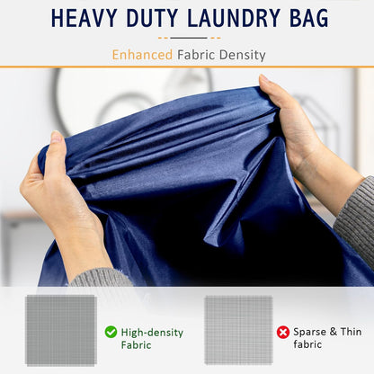 Extra Large Laundry Bag With Handles, Heavy Duty, Travel Laundry Bag for Dirty Clothes, 28" x 40" (Black)
