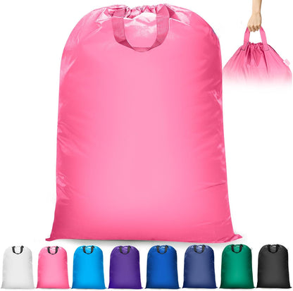 Extra Large Laundry Bag With Handles, Heavy Duty, Travel Laundry Bag for Dirty Clothes, 28" x 40" (Black)