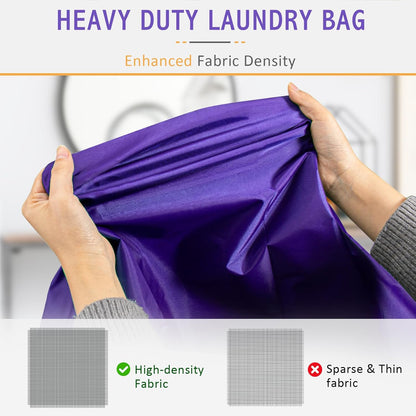 Extra Large Laundry Bag With Handles, Heavy Duty, Travel Laundry Bag for Dirty Clothes, 28" x 40" (Black)