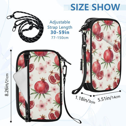 Travel Doc Organizer 21×14×3 CM | Scratch Resistant Polyester Full Print Multi-Way Carry for Adults Daily Use Lemon Circles