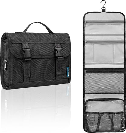 Travel Hanging Toiletry Bag for Women Men, Large Capacity Makeup Bag Kit, Waterproof Cosmetic Storage Organizer Case for Bathroom Shower