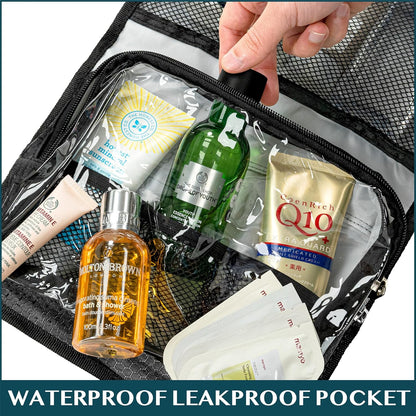 Travel Hanging Toiletry Bag for Women Men, Large Capacity Makeup Bag Kit, Waterproof Cosmetic Storage Organizer Case for Bathroom Shower