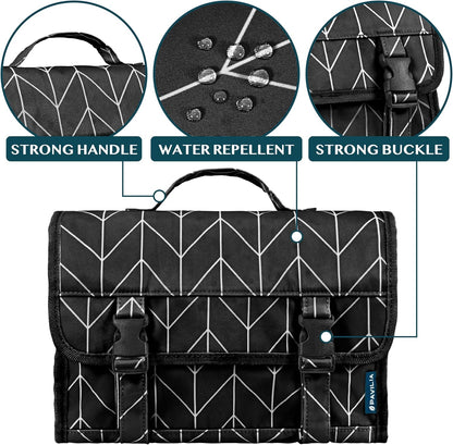 Travel Hanging Toiletry Bag for Women Men, Large Capacity Makeup Bag Kit, Waterproof Cosmetic Storage Organizer Case for Bathroom Shower
