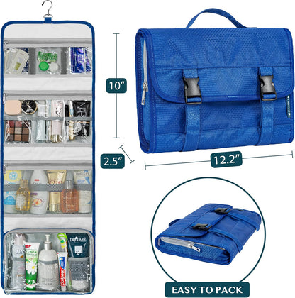 Travel Hanging Toiletry Bag for Women Men, Large Capacity Makeup Bag Kit, Waterproof Cosmetic Storage Organizer Case for Bathroom Shower