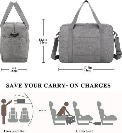 For Spirit Airlines Personal Item Bag 18x14x8 with Wet Pocket Foldable Travel Duffel Bag Underseat Carry on for Men & Women