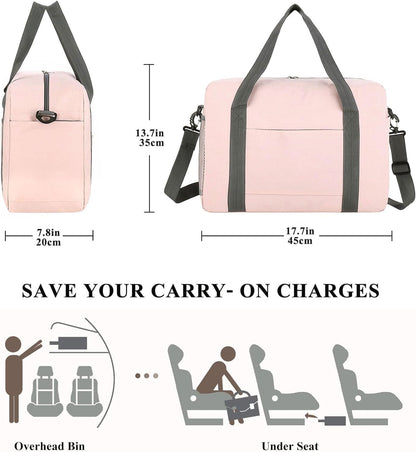 For Spirit Airlines Personal Item Bag 18x14x8 with Wet Pocket Foldable Travel Duffel Bag Underseat Carry on for Men & Women