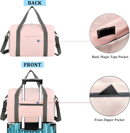 For Spirit Airlines Personal Item Bag 18x14x8 with Wet Pocket Foldable Travel Duffel Bag Underseat Carry on for Men & Women