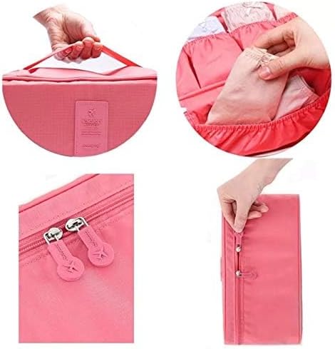 Multi-Functional Women Toiletry Inner Wear Storage Bag | Bra Underwear Pouch | Travel Organizer Bag for Women & Girls (Multi Color)