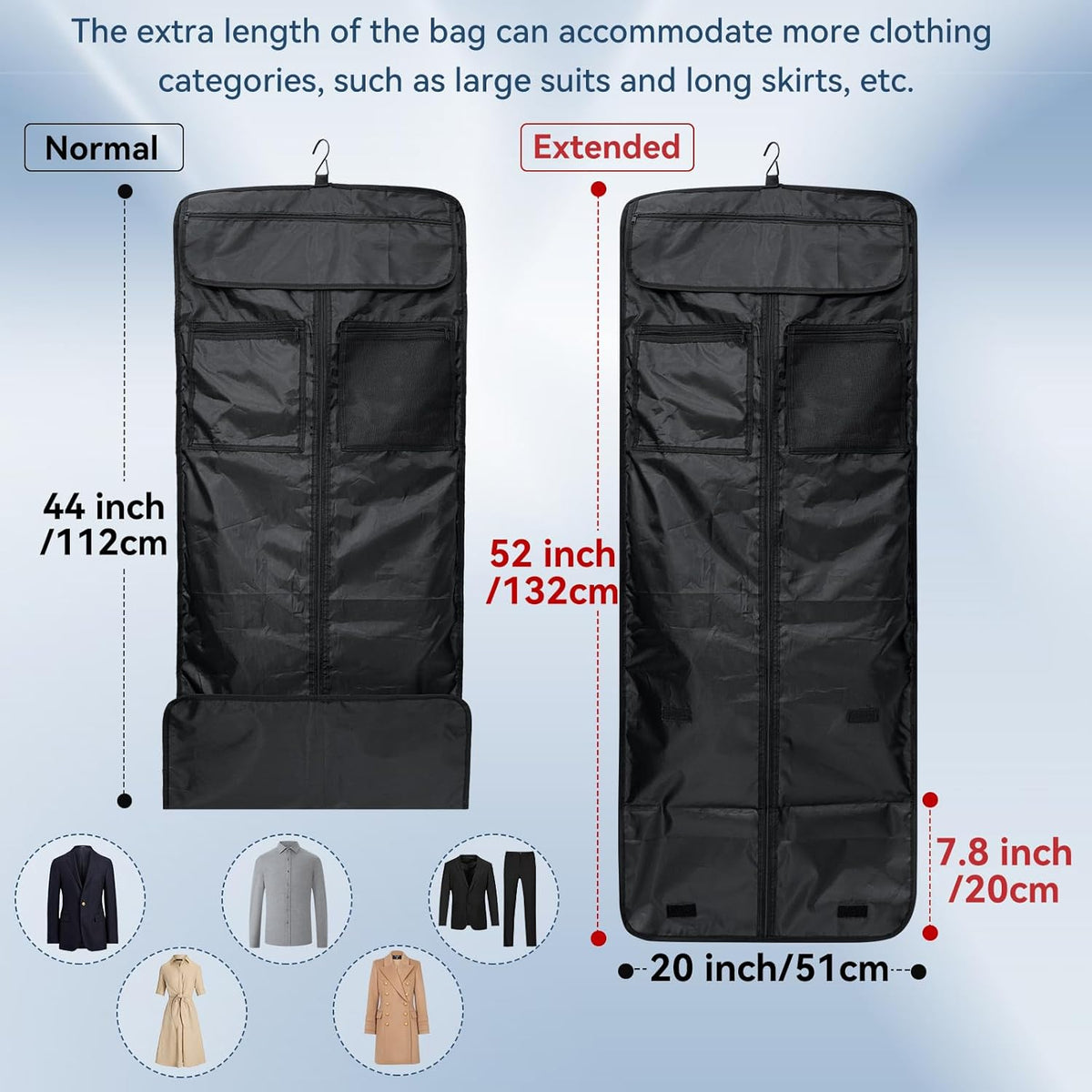Garment Duffle Bags for Travel, 4 in 1 Convertible Garment Bags with Separated Suit Bag Shoe Compartment, Waterproof Carry On Luggage Bag Backpack for Short Trip, Weekender Bag for Men Women