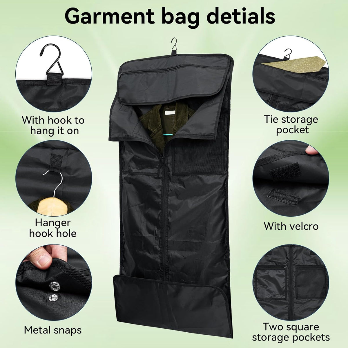 Garment Duffle Bags for Travel, 4 in 1 Convertible Garment Bags with Separated Suit Bag Shoe Compartment, Waterproof Carry On Luggage Bag Backpack for Short Trip, Weekender Bag for Men Women