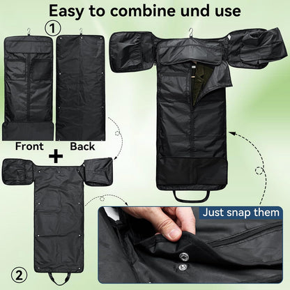 Garment Duffle Bags for Travel, 4 in 1 Convertible Garment Bags with Separated Suit Bag Shoe Compartment, Waterproof Carry On Luggage Bag Backpack for Short Trip, Weekender Bag for Men Women