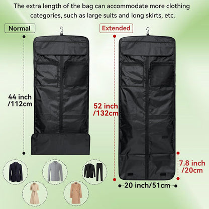 Garment Duffle Bags for Travel, 4 in 1 Convertible Garment Bags with Separated Suit Bag Shoe Compartment, Waterproof Carry On Luggage Bag Backpack for Short Trip, Weekender Bag for Men Women