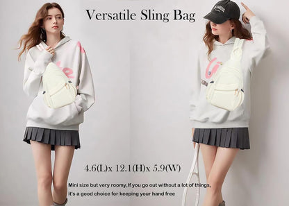 Small Crossbody Bag Convertible Mini Backpack for Women, Cross Body Sling Bag Sling Backpack for Travel Daypack