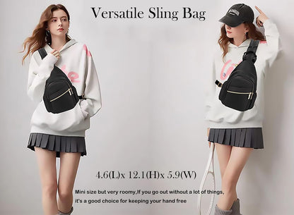 Small Crossbody Bag Convertible Mini Backpack for Women, Cross Body Sling Bag Sling Backpack for Travel Daypack