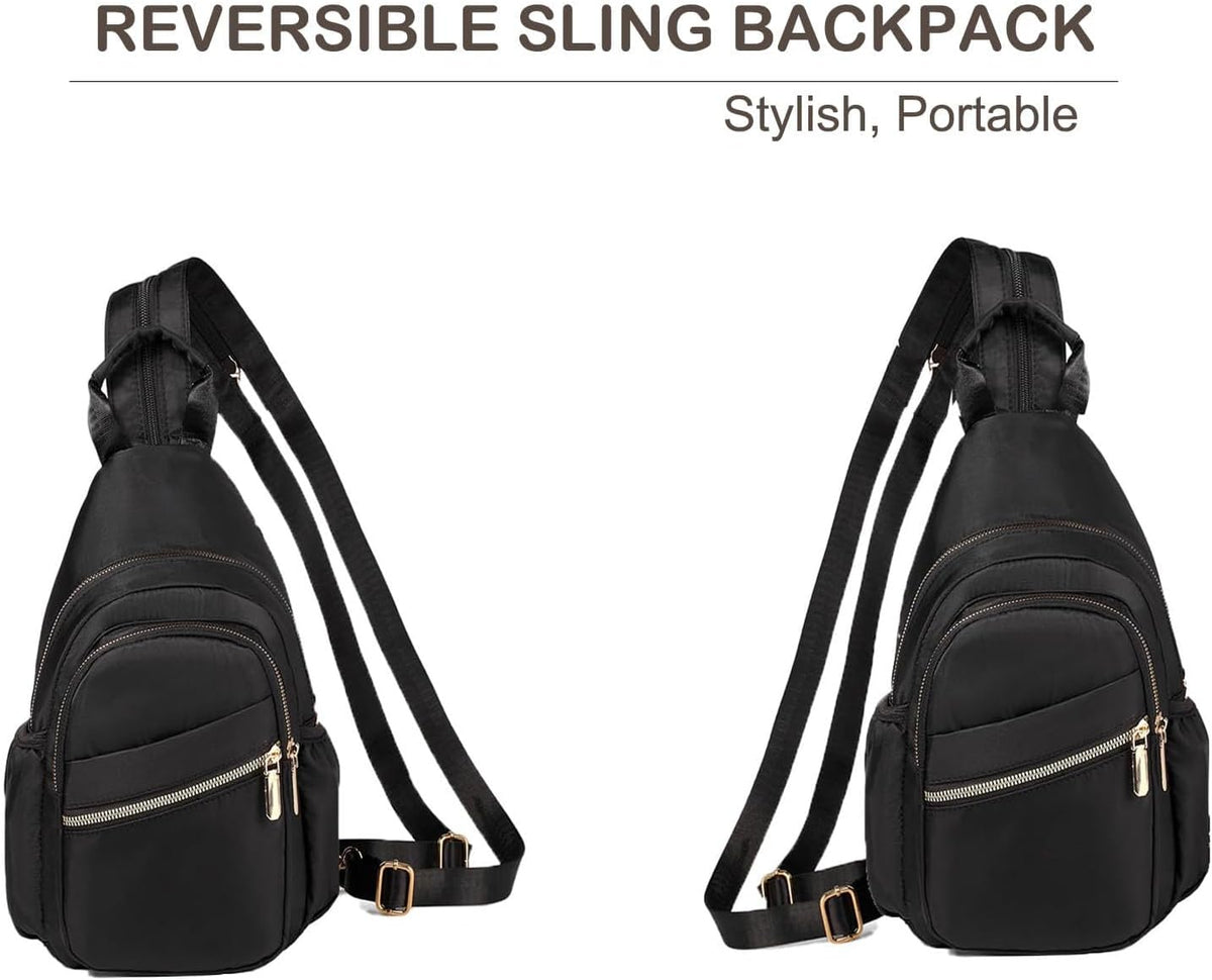 Small Crossbody Bag Convertible Mini Backpack for Women, Cross Body Sling Bag Sling Backpack for Travel Daypack