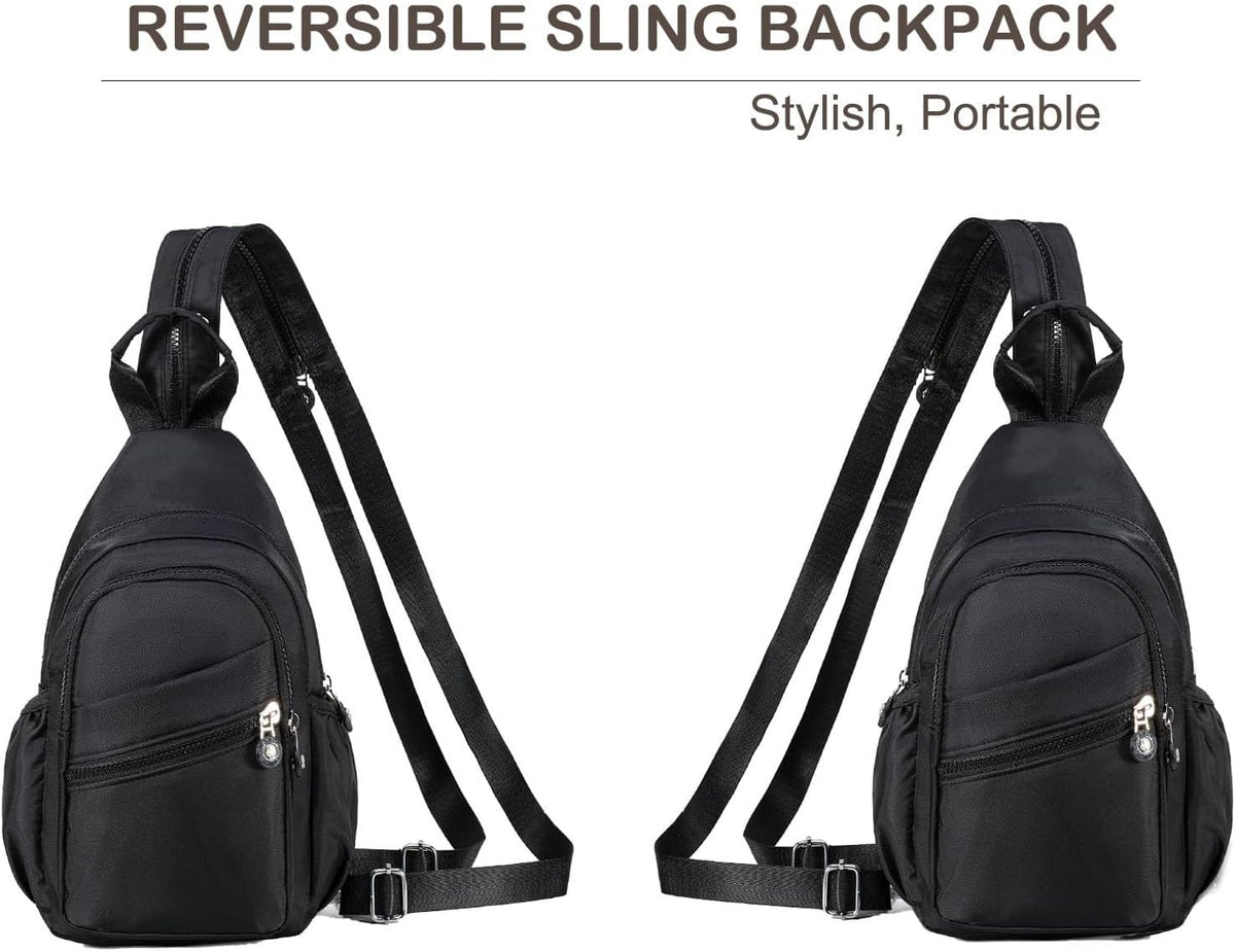 Small Crossbody Bag Convertible Mini Backpack for Women, Cross Body Sling Bag Sling Backpack for Travel Daypack