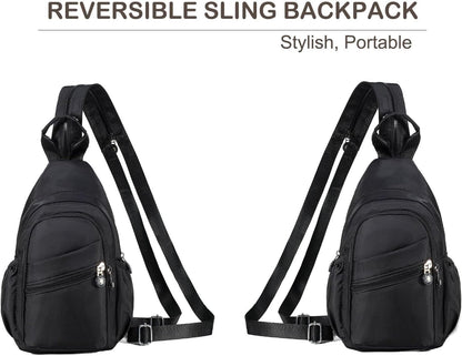 Small Crossbody Bag Convertible Mini Backpack for Women, Cross Body Sling Bag Sling Backpack for Travel Daypack