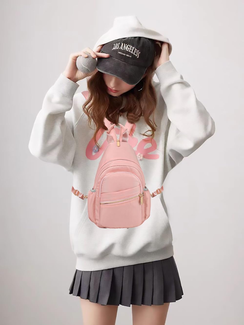 Small Crossbody Bag Convertible Mini Backpack for Women, Cross Body Sling Bag Sling Backpack for Travel Daypack