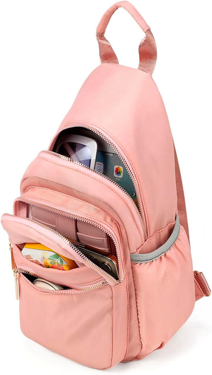Small Crossbody Bag Convertible Mini Backpack for Women, Cross Body Sling Bag Sling Backpack for Travel Daypack