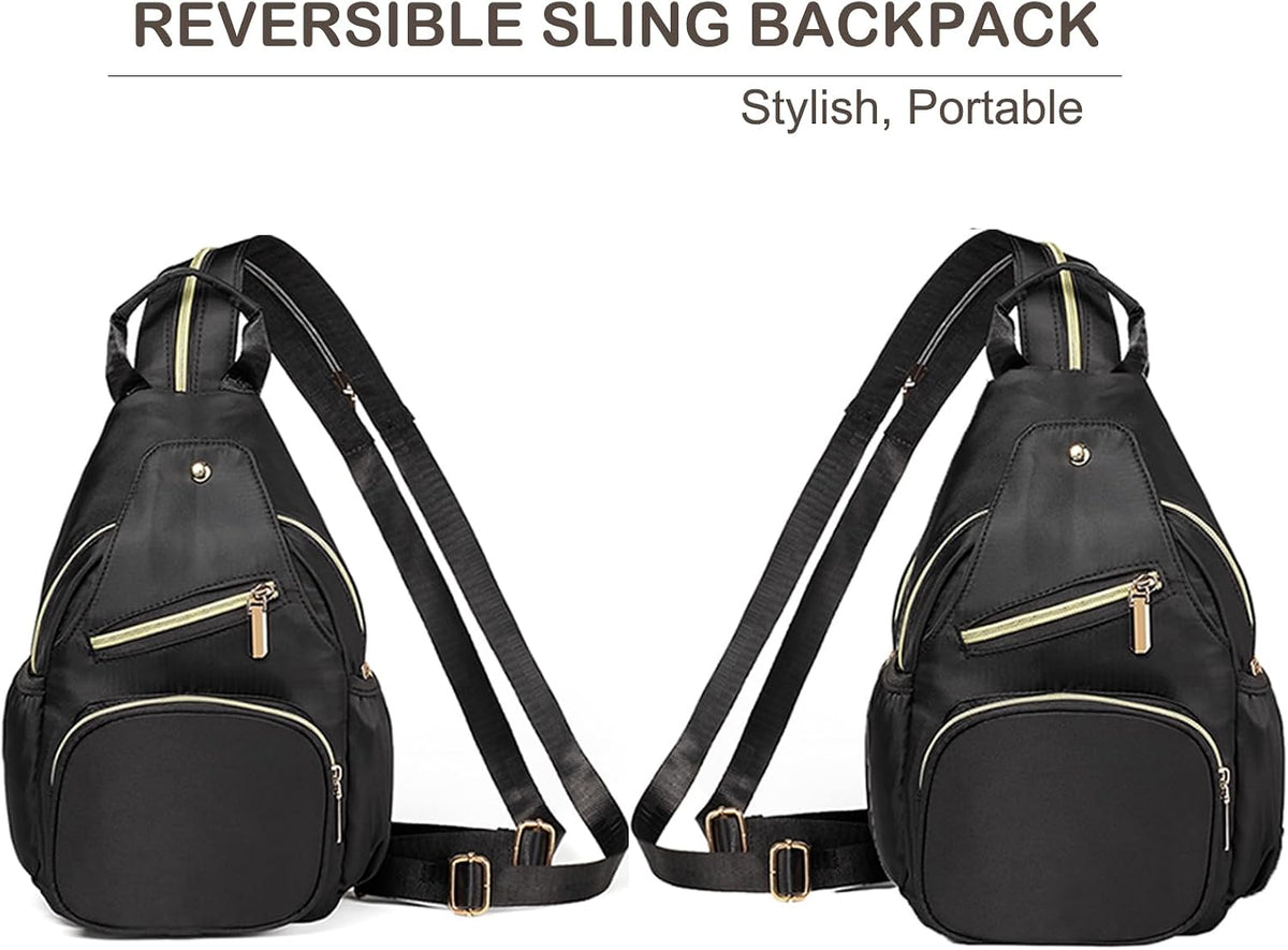 Small Crossbody Bag Convertible Mini Backpack for Women, Cross Body Sling Bag Sling Backpack for Travel Daypack