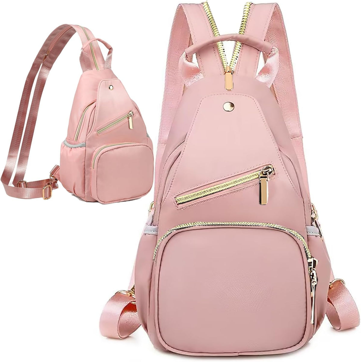 Small Crossbody Bag Convertible Mini Backpack for Women, Cross Body Sling Bag Sling Backpack for Travel Daypack