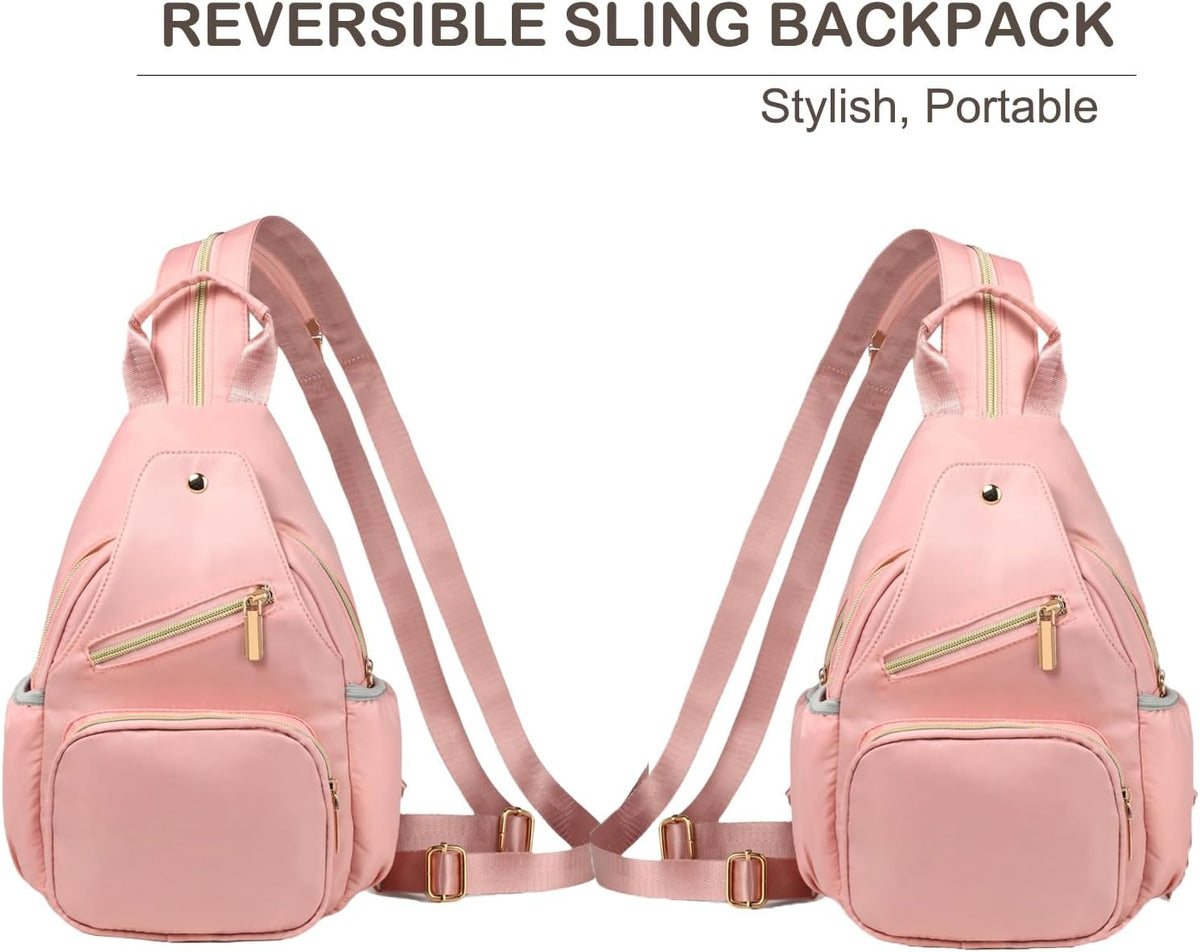 Small Crossbody Bag Convertible Mini Backpack for Women, Cross Body Sling Bag Sling Backpack for Travel Daypack