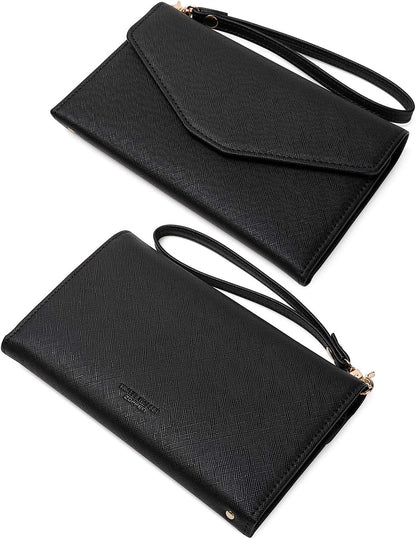 Passport Holder Women Travel Wallet (Ver.5) for Women Rfid Blocking Passport Cover Case Document Organizer Wrist Strap