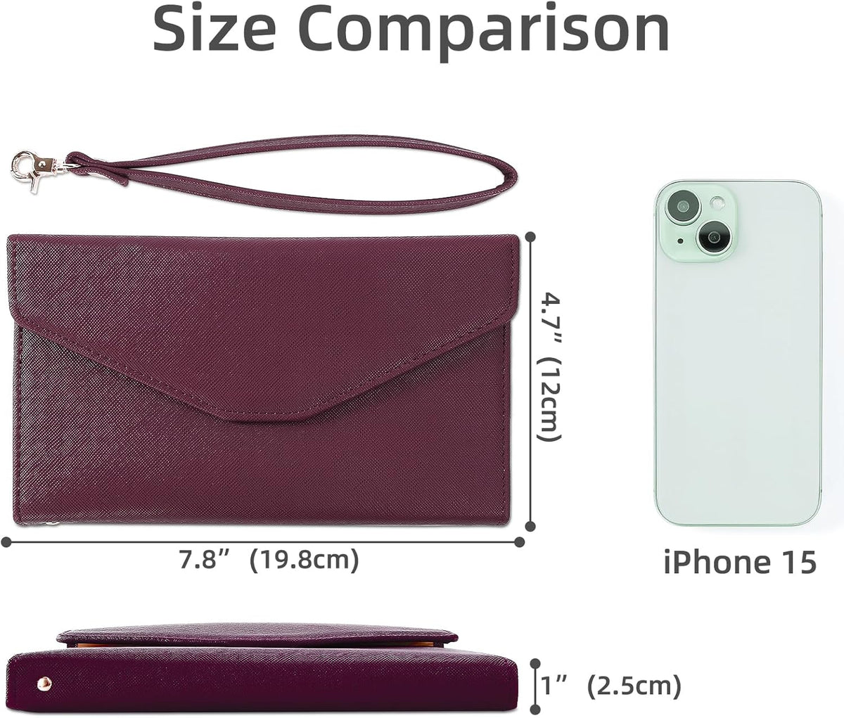 Passport Holder Women Travel Wallet (Ver.5) for Women Rfid Blocking Passport Cover Case Document Organizer Wrist Strap