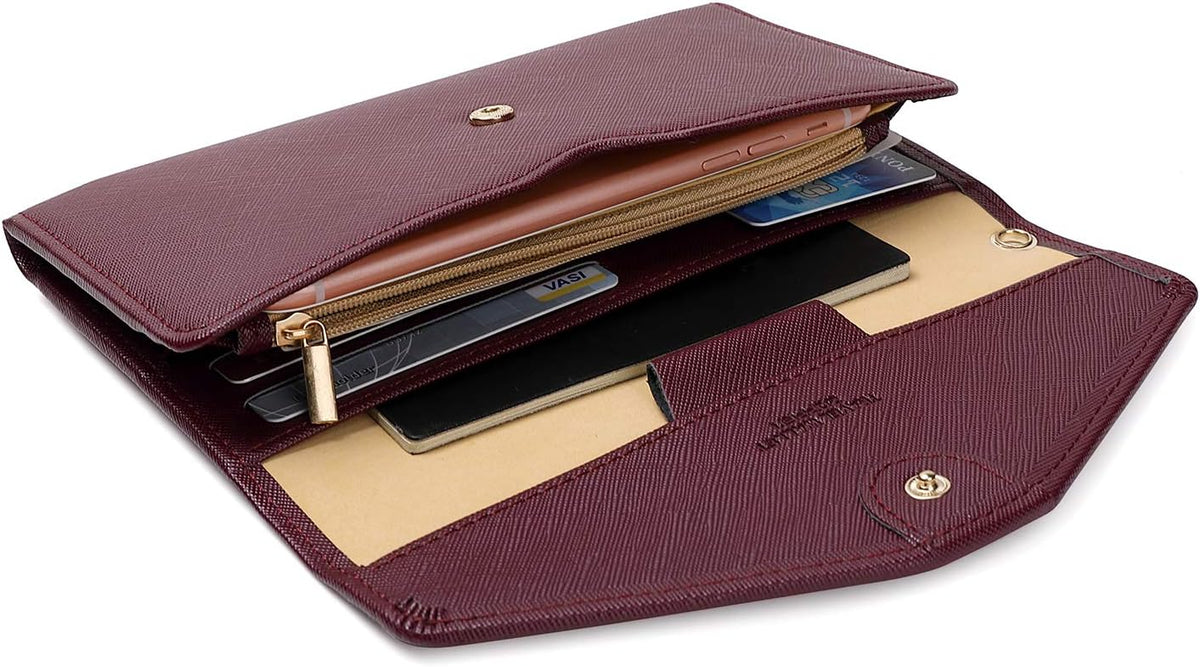 Passport Holder Women Travel Wallet (Ver.5) for Women Rfid Blocking Passport Cover Case Document Organizer Wrist Strap
