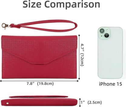 Passport Holder Women Travel Wallet (Ver.5) for Women Rfid Blocking Passport Cover Case Document Organizer Wrist Strap