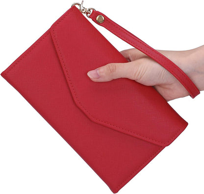 Passport Holder Women Travel Wallet (Ver.5) for Women Rfid Blocking Passport Cover Case Document Organizer Wrist Strap