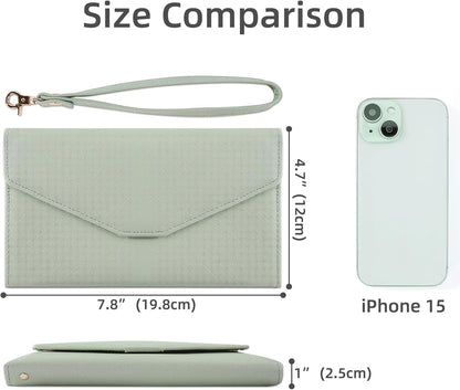 Passport Holder Women Travel Wallet (Ver.5) for Women Rfid Blocking Passport Cover Case Document Organizer Wrist Strap