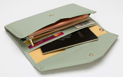 Passport Holder Women Travel Wallet (Ver.5) for Women Rfid Blocking Passport Cover Case Document Organizer Wrist Strap