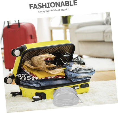2pcs Travel Organizer Bag Spacious Storage for Bras Zipper Closure for Secure Travel for Women Transparent Design