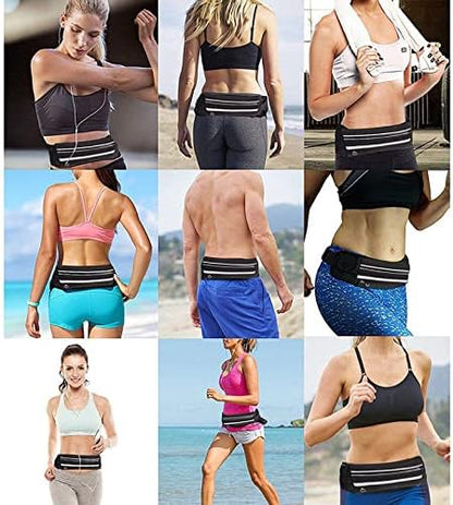 Travel Belt Money Waist Pack - Hidden Waterproof Anti Theft Passport Security Fanny Pouch Wallet for Running Men Women