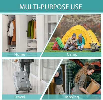 12-Piece Travel Vacuum Storage Bags—Roll-Up Compression Bags to Save Space in Luggage, for Camping, and for Storing Clothing—No Pumping Required, 23.65” X 15.75”